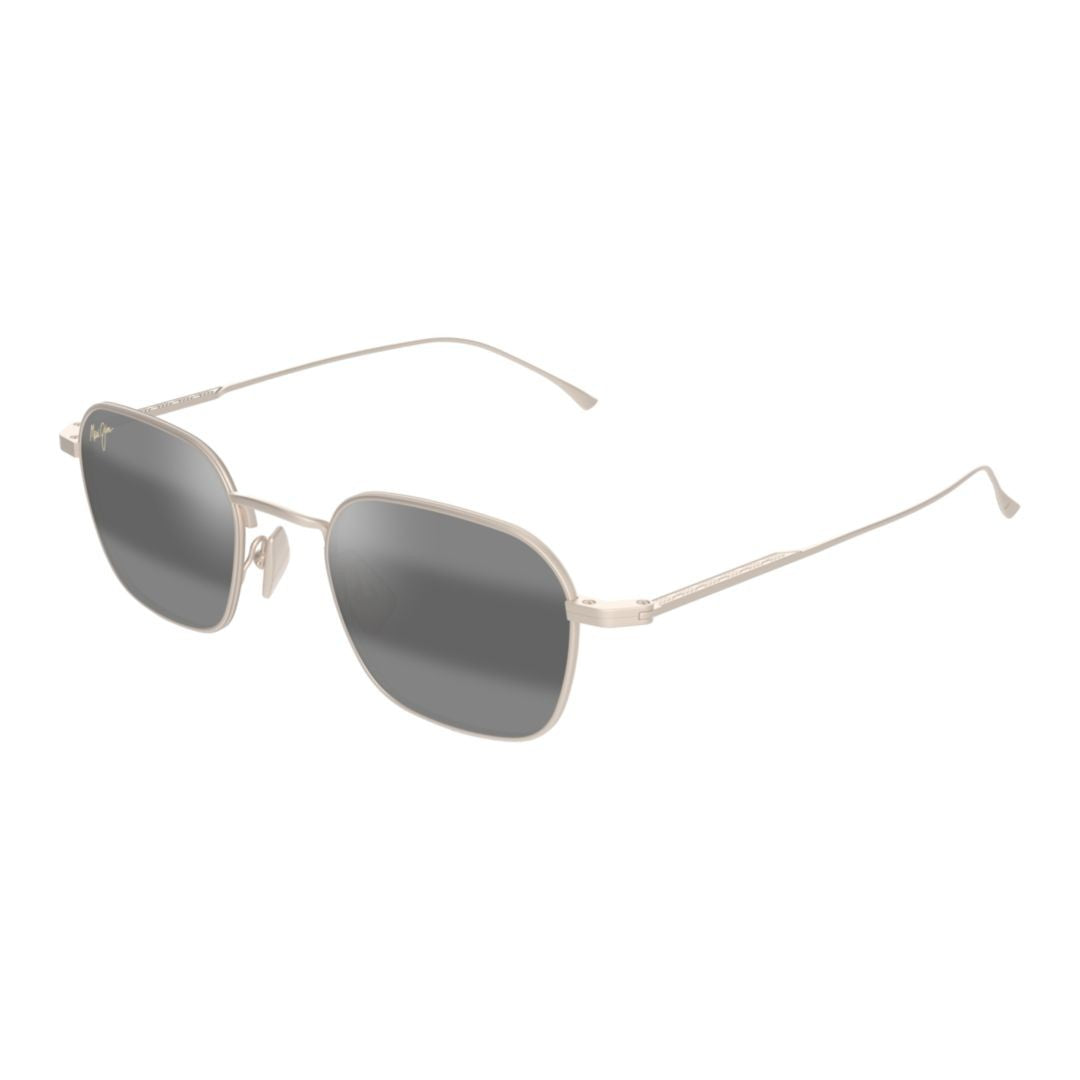 Maui Jim Mekala Rectangular Metal Frame Sunglasses With Matte Finish