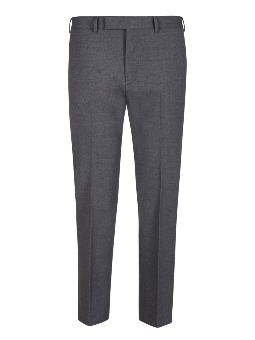 Pt Torino Grey Mid-Rise Trousers