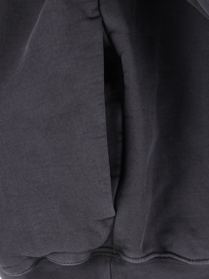 Fear Of God Essentials Charcoal Arched Logo Cotton Hooded Sweatshirt
