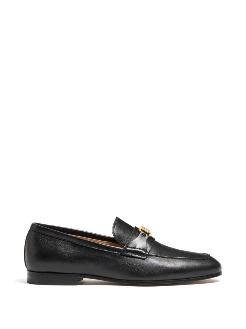Valentino Garavani Black Vlogo Signature Nappa Loafers