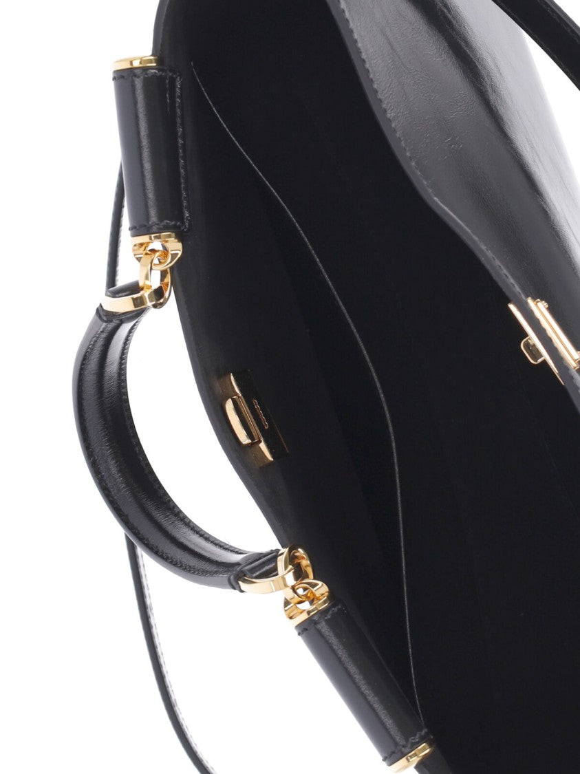 Dolce & Gabbana Black Vittoria Medium Calfskin Shoulder Bag