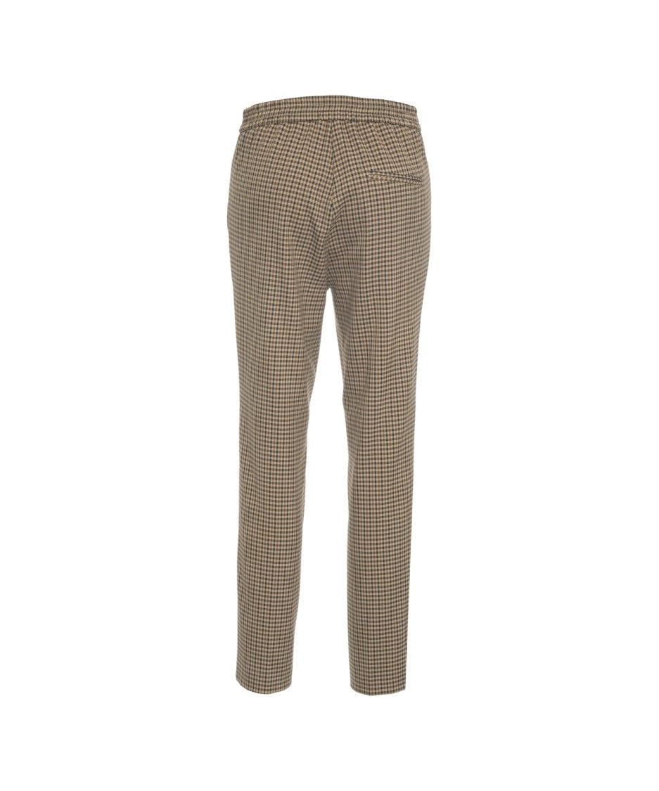 Gender Plaid Chinos With Concealed Zip And Tailored Fit