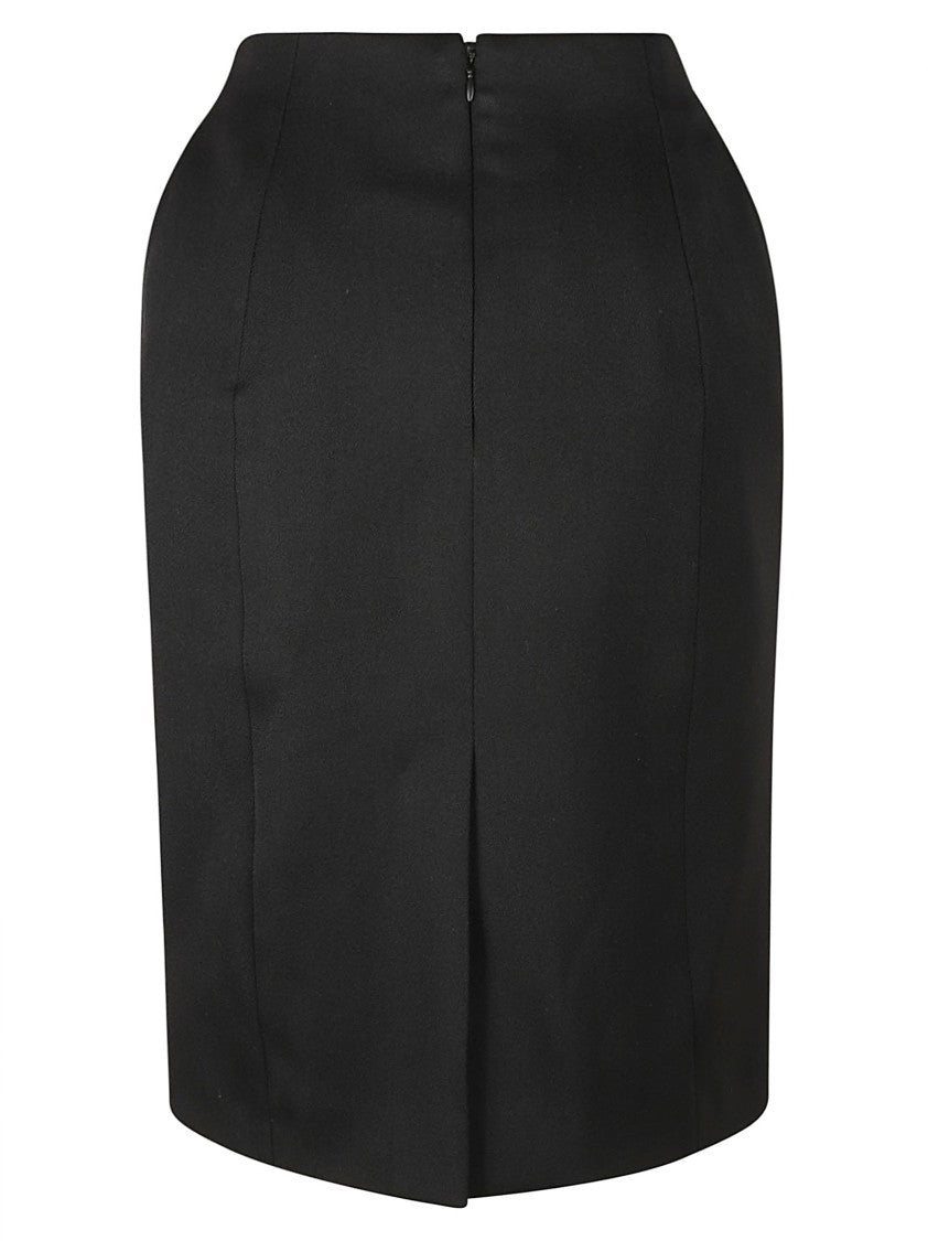 Balenciaga High-Waisted Hourglass Black Skirt With Back Zip Closure