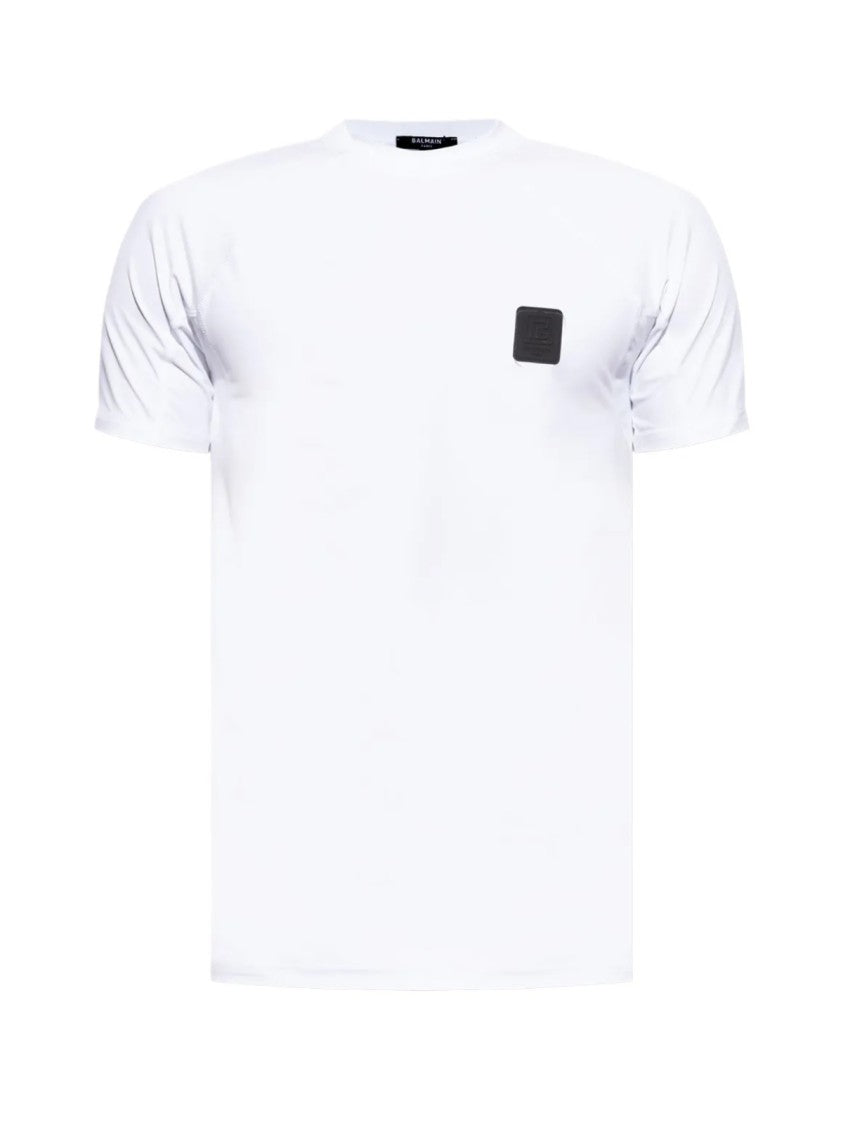 Balmain Raglan Logo Patch T-Shirt