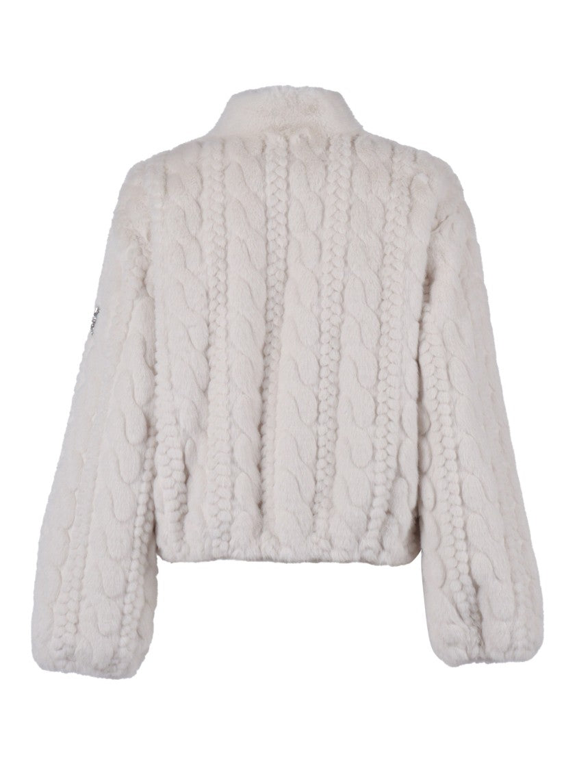 Ermanno Scervino Lightweight Polyester Jacket With Minimalist Design And Front Zipper