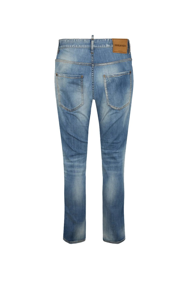 Dsquared2 Blue Slim Tapered Cotton-Blend Jeans