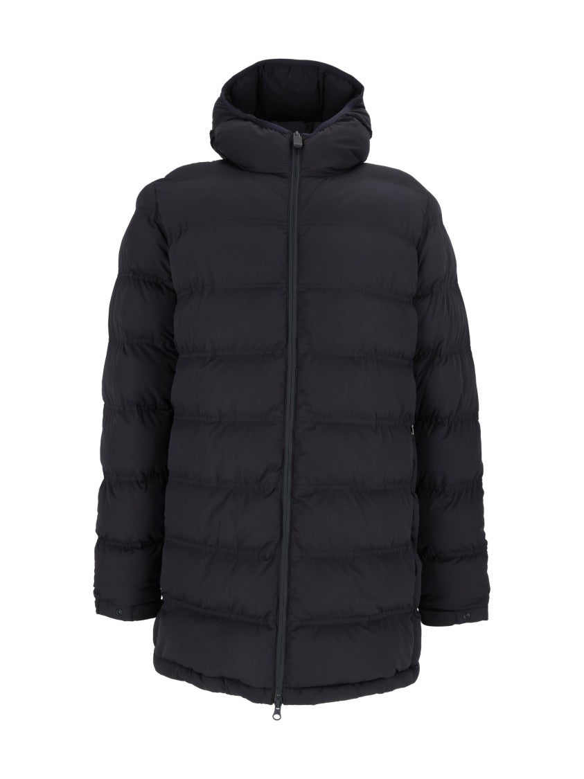 Aspesi Quilted Long Parka With Insulating Padded Sections