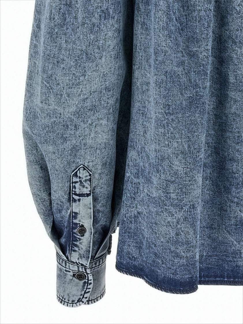 Isabel Marant Ruffled Neckline Lyocell Shirt With Gathered Cuffs