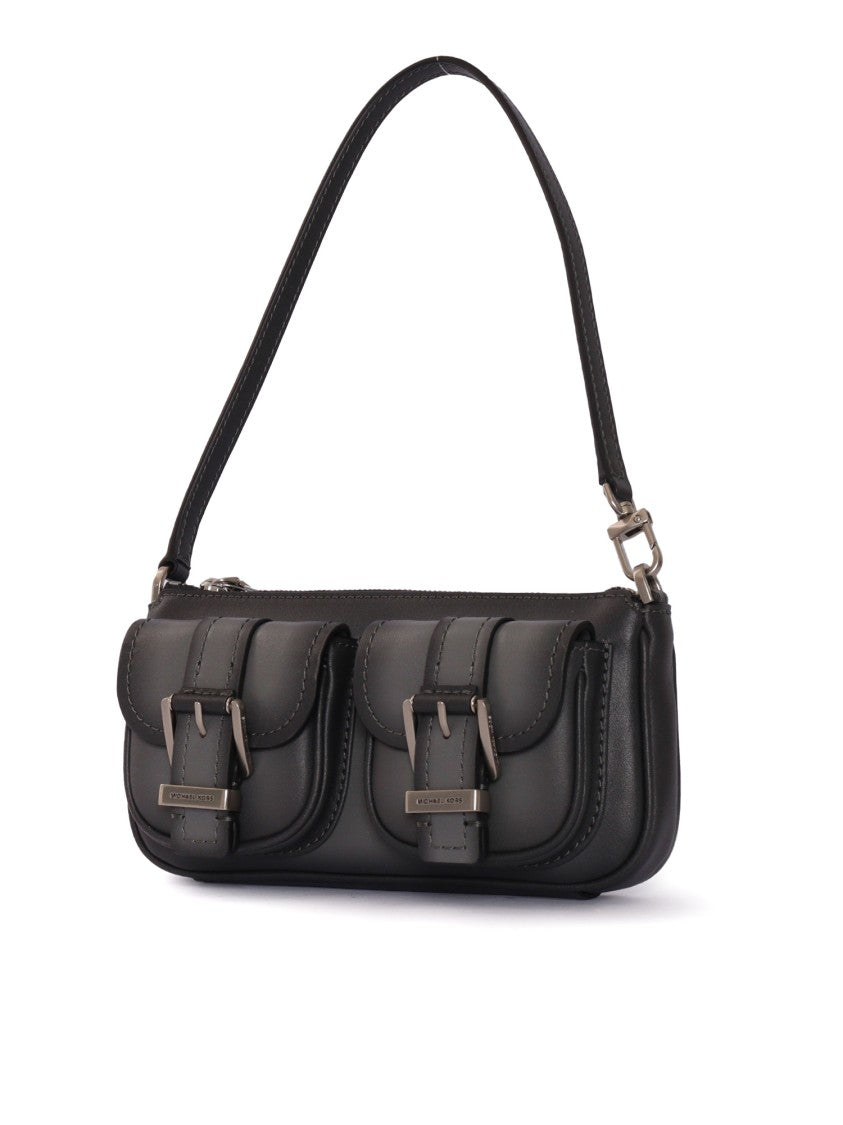 Michael Kors Rectangular Black Leather Pouchette