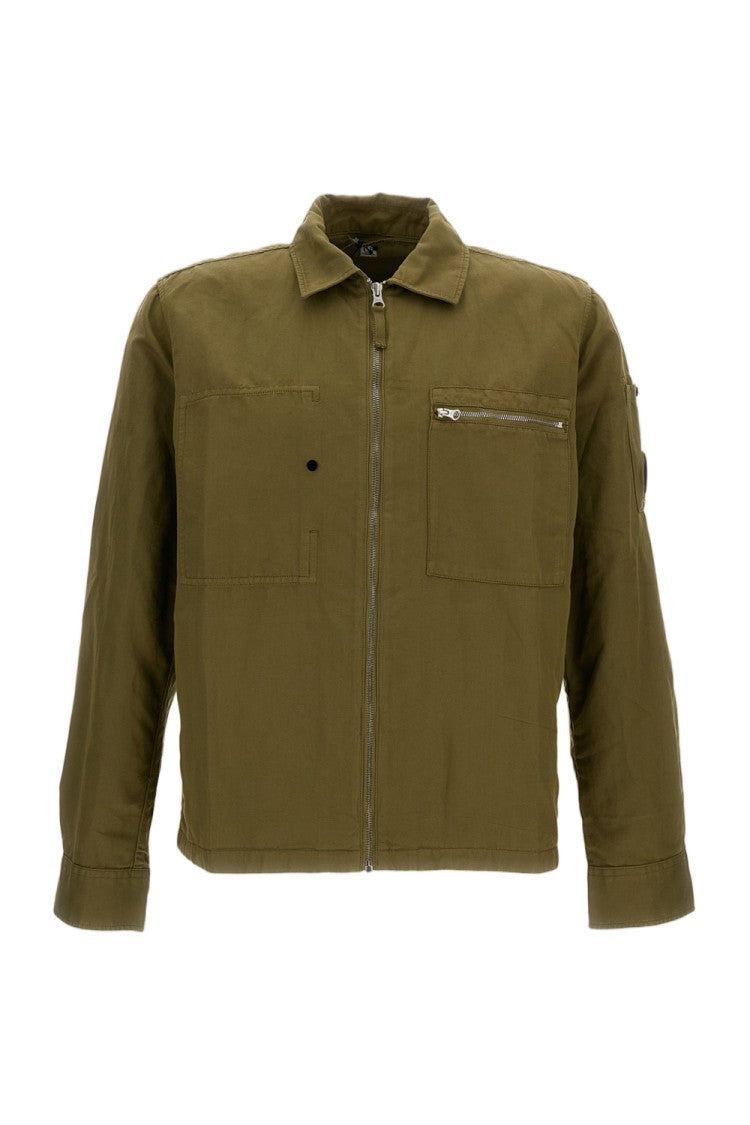 C.P. Company Oversized Organic Gabardine Zip-Up Shirt