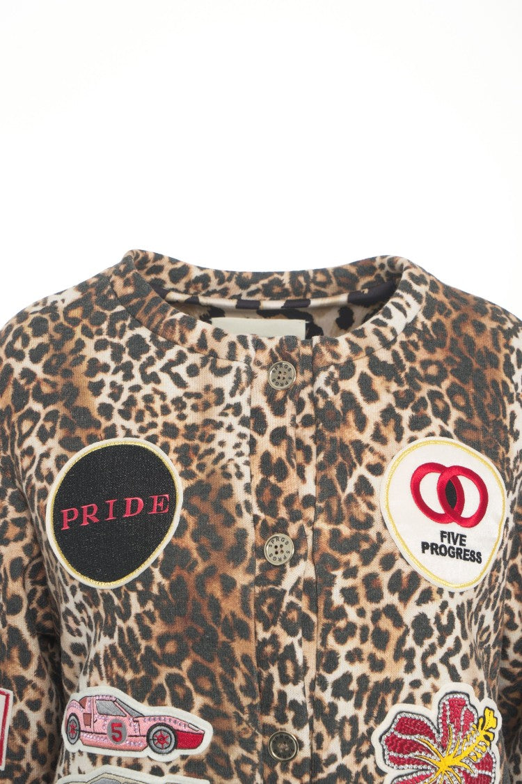 5 Progress Animal Print Jacket With Applications
