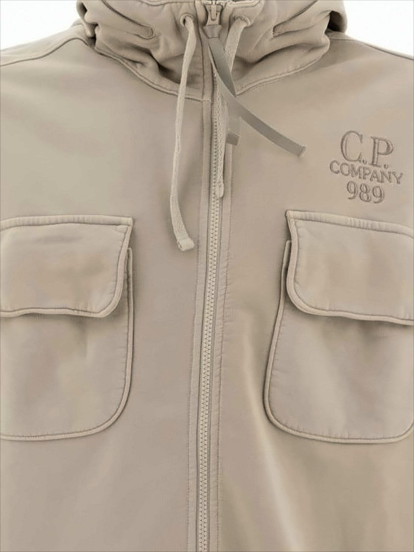 C.P. Company Casual Zip-Up Jacket With Adjustable Hood And Flap Pockets