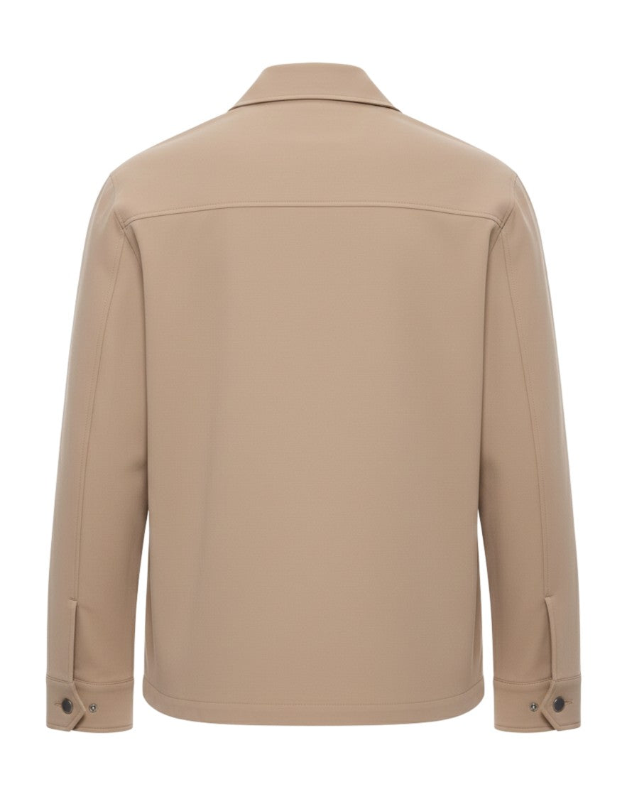 Cellar Door Beige Cotton Teo Jacket With Zip