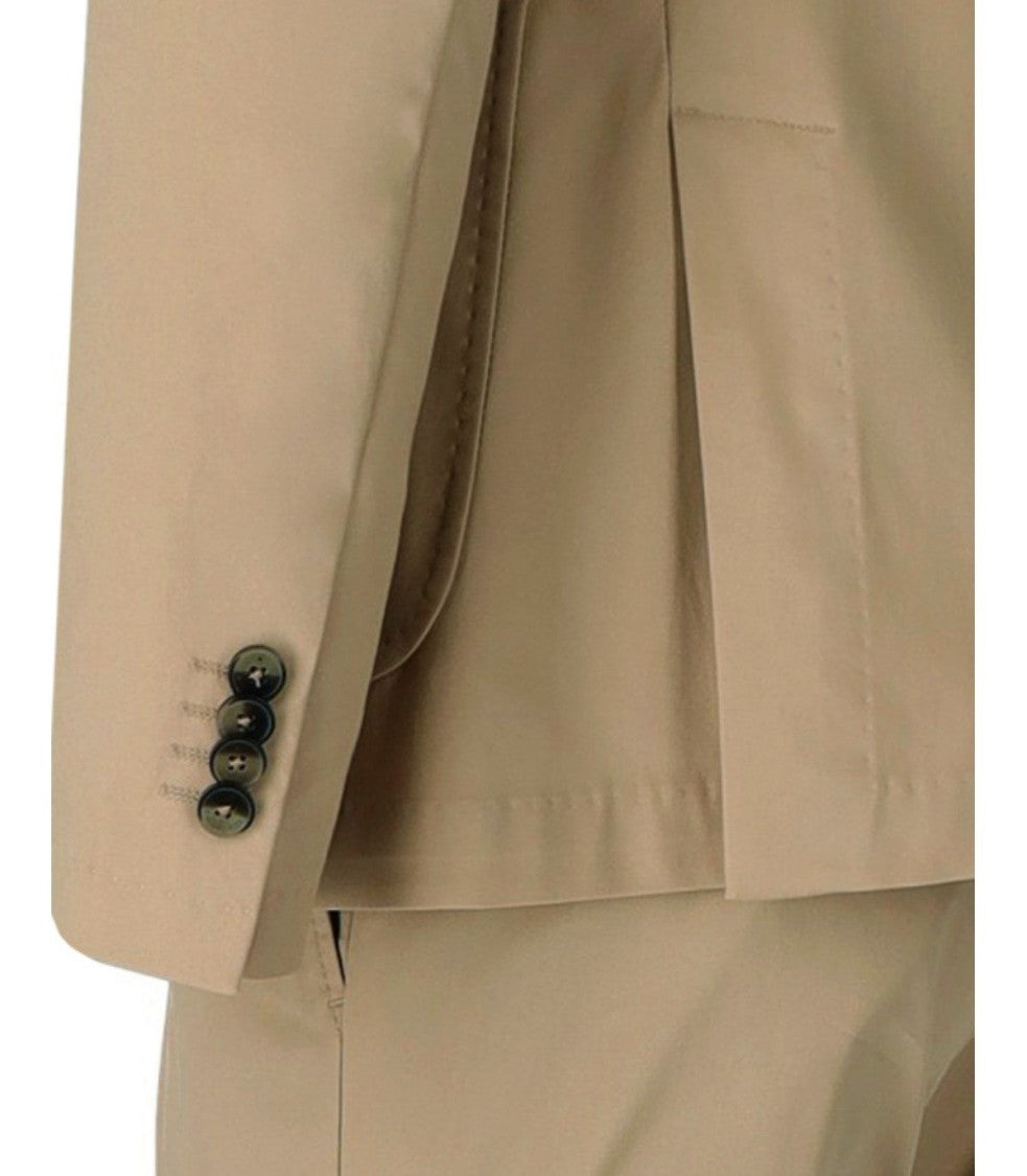 Manuel Ritz Beige Single-Breasted Suit