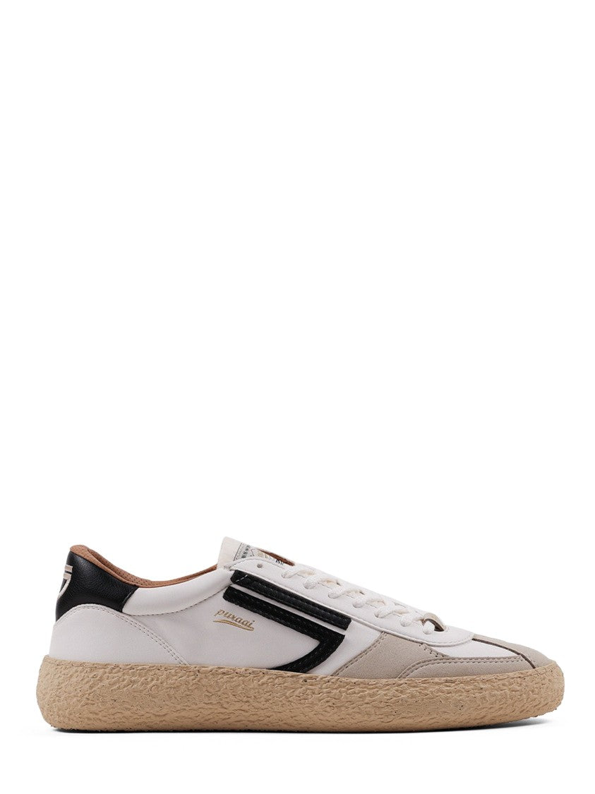 Puraai Vintage-Inspired Low Profile Sneakers With Textured Sole