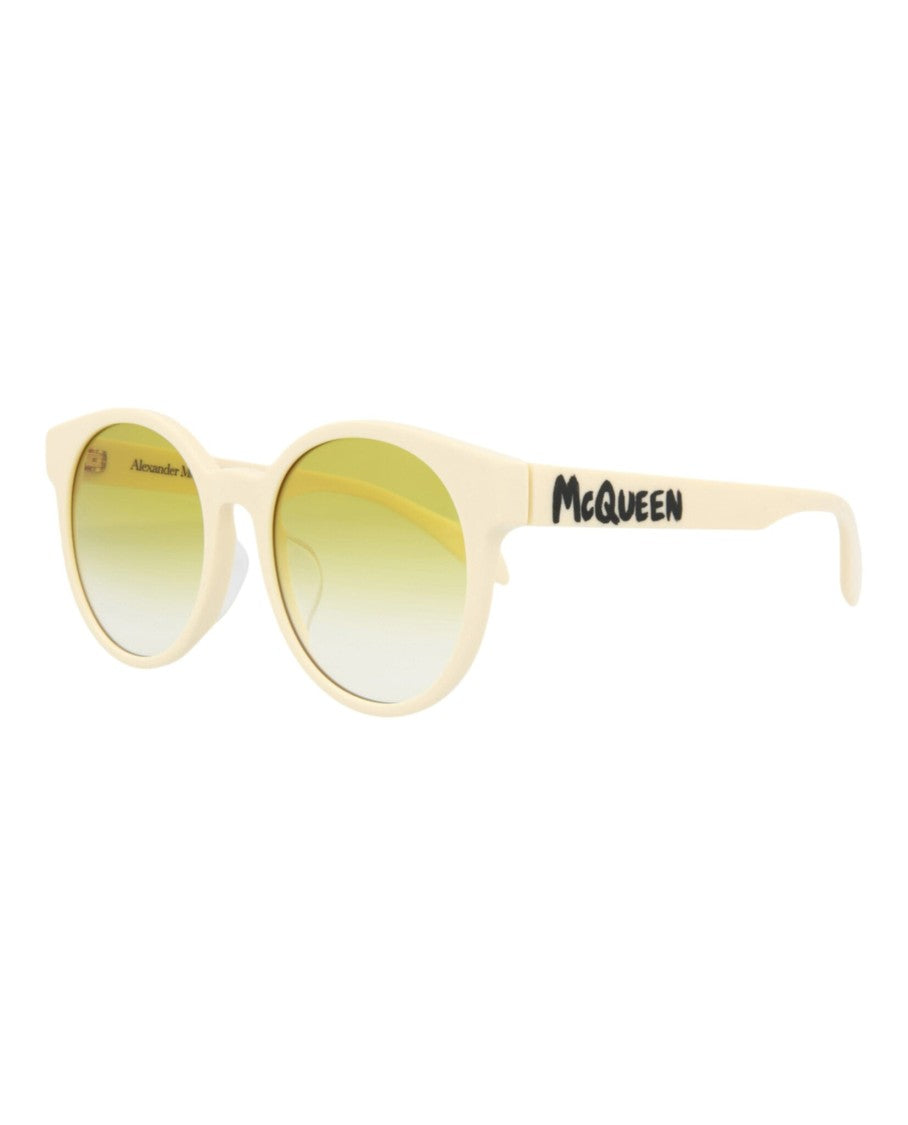 Alexander Mcqueen Round-Frame Acetate Sunglasses With Gradient Lenses