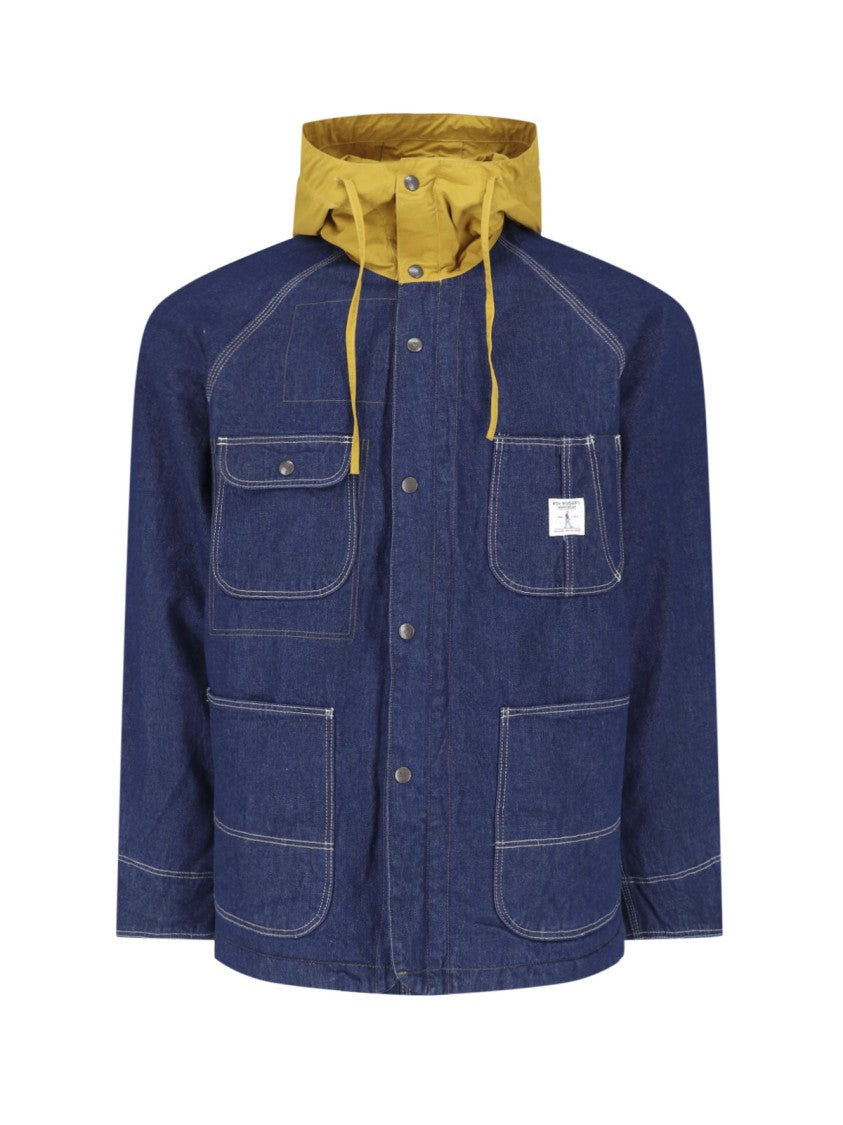 Roy Roger's Blue Chore Raw Denim Hooded Jacket