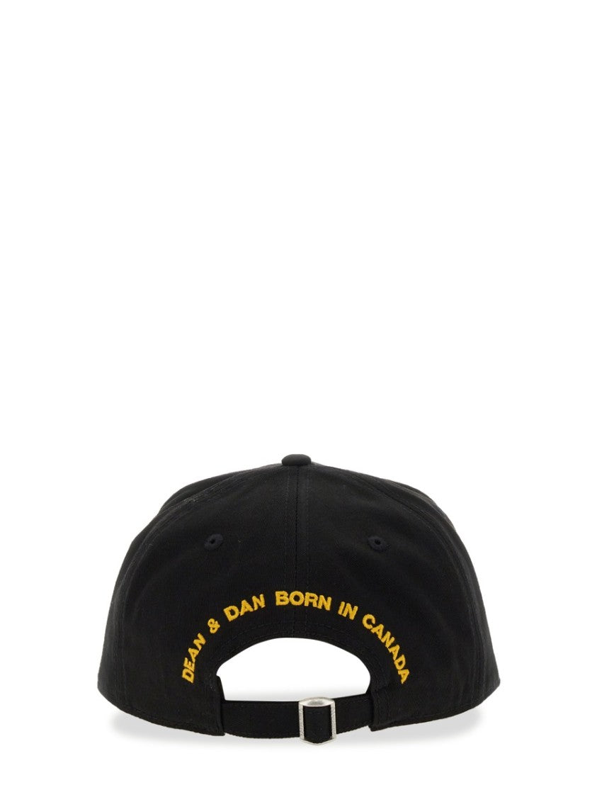 Dsquared2 Structured Black Baseball Hat