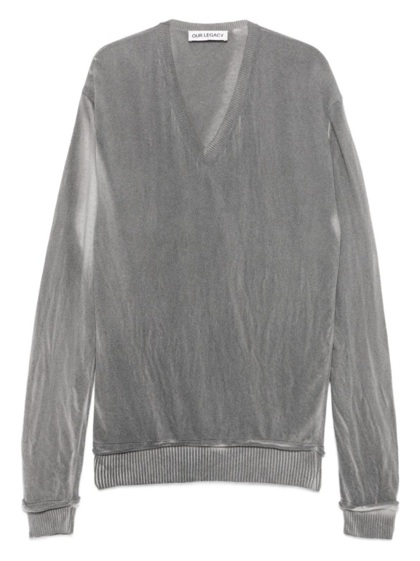 Our Legacy Grey Merino Wool Sweater