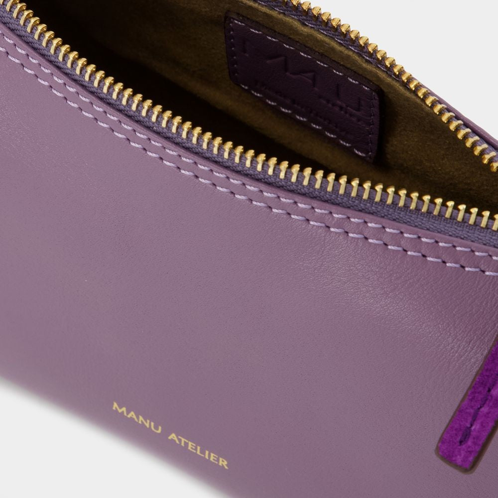 Manu Atelier Mini Prism Hobo Bag  - Steel/Purple - Leather