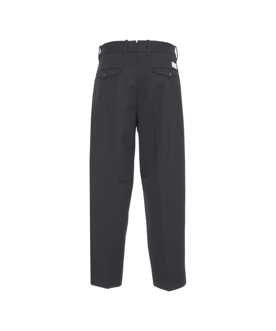 Nine In The Morning Straight-Leg Wool Trousers With Button Closure And Belt Loops