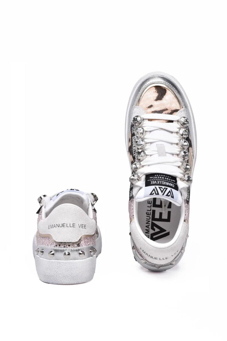 Emanuélle Vee Multicolor Cavallino Leather Women Sneakers