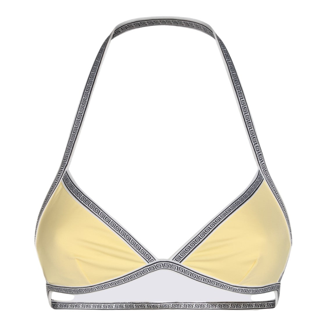 Versace Triangle Bikini Top With Greek Key Trim