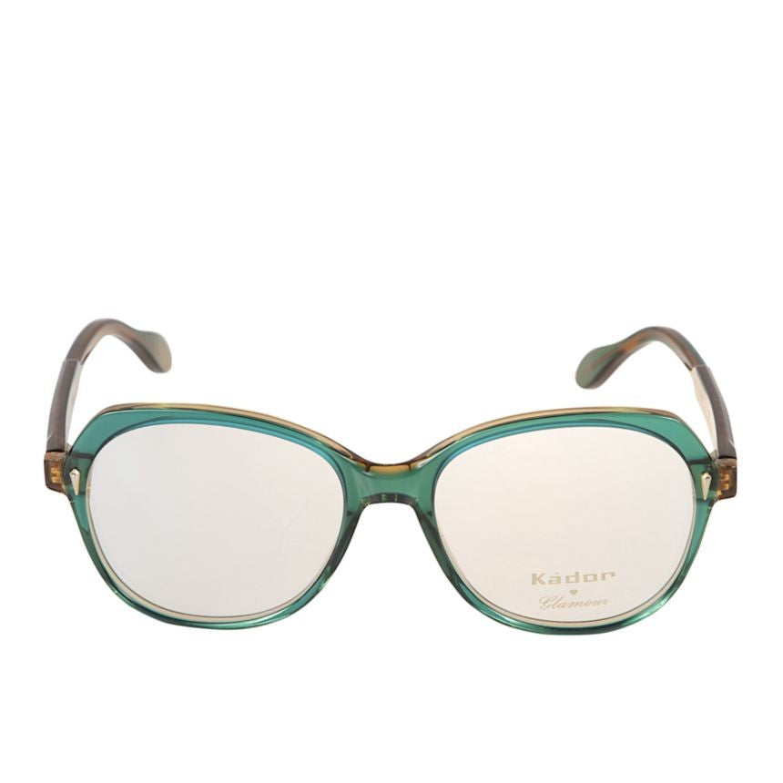 Kador Aida Glamour Translucent Teal And Amber Rounded Frame Eyeglasses