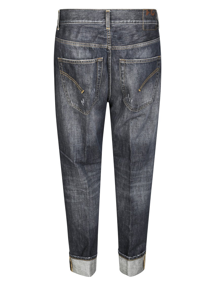 Dondup Relaxed Fit Dark Wash Denim Jeans