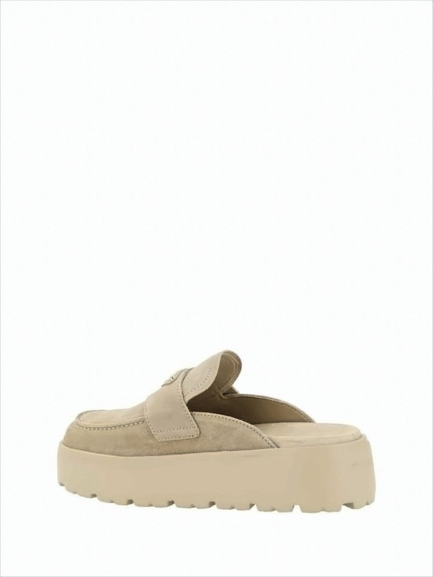 Prada Calf Leather Slip-On Mules