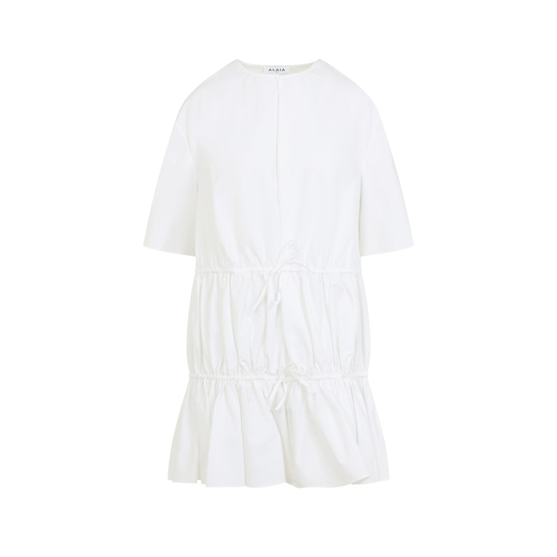 Alaïa Tiered White Cotton Dress