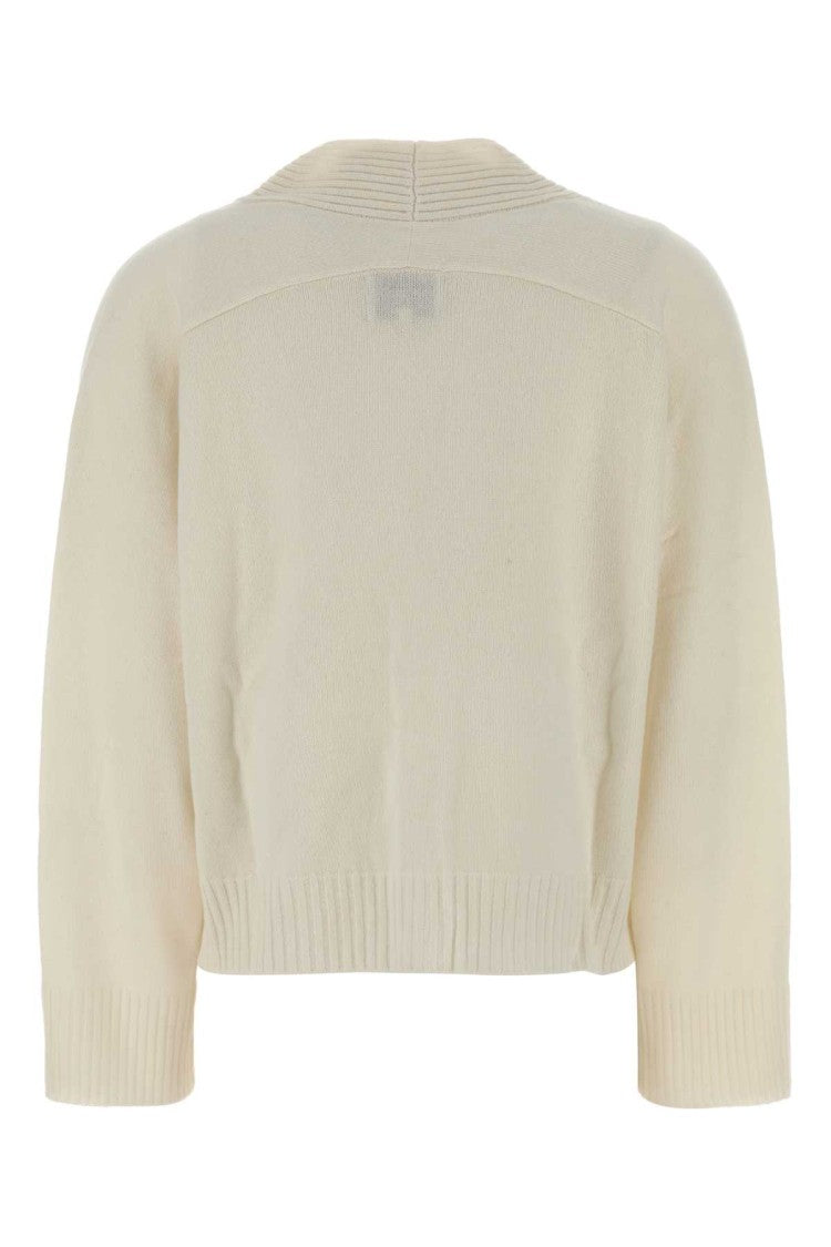 Loulou Studio Ivory Cashmere Oversize Kaia Cardigan