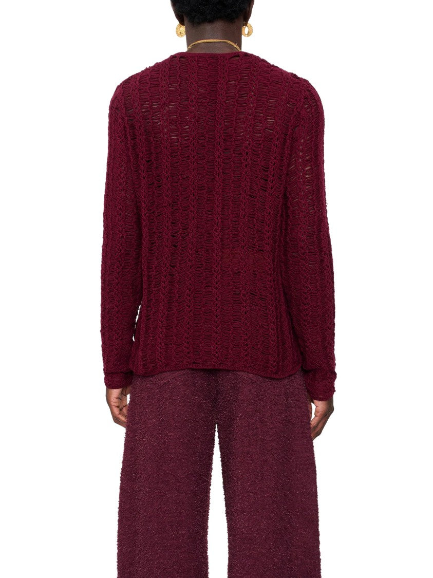 Séfr Textured Open-Knit Sweater With Relaxed Fit