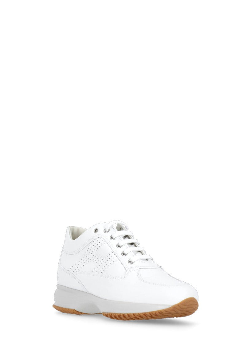 Hogan White Interactive Breathable Details Sneakers