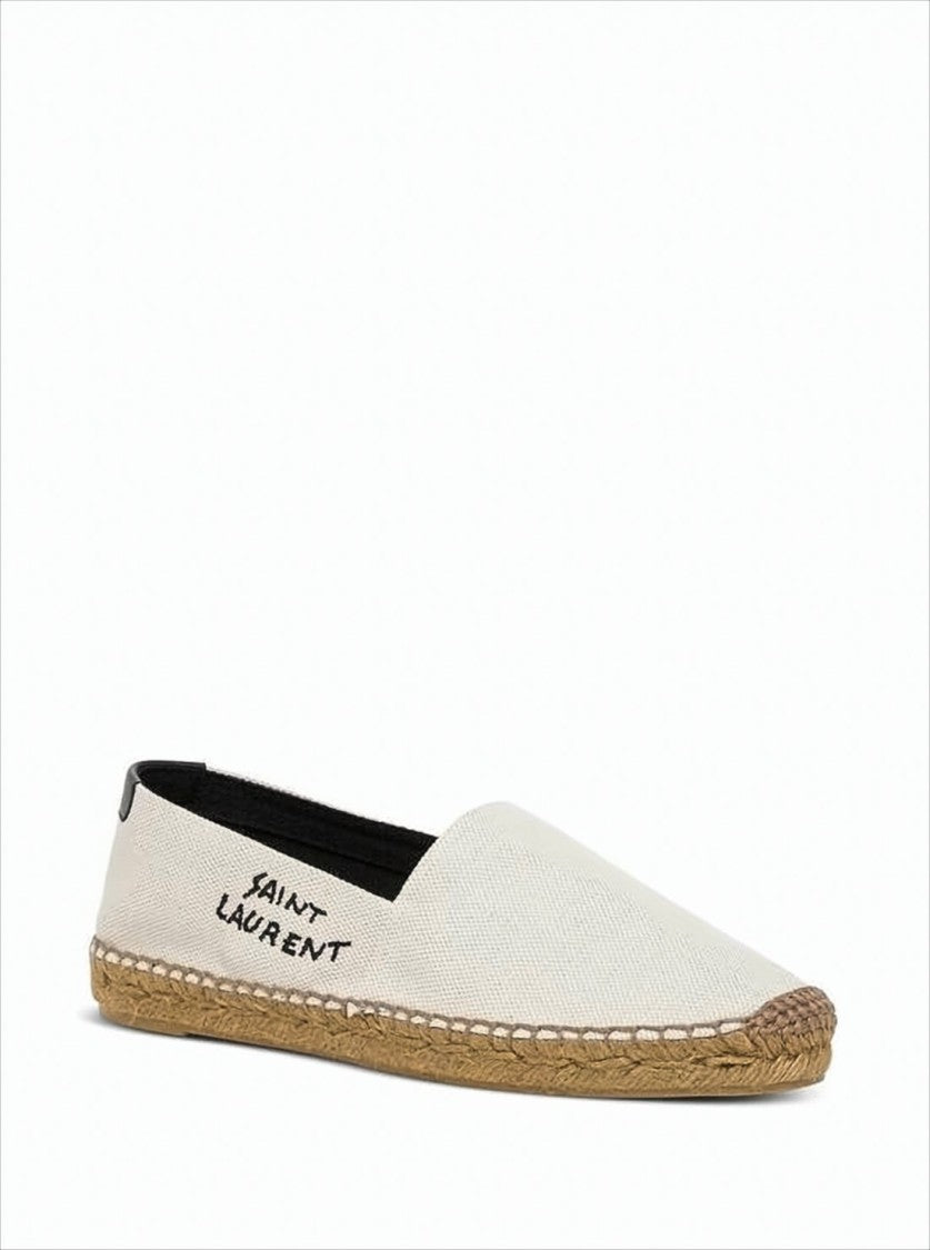 Saint Laurent Natural Woven Jute Sole Espadrille Sneakers