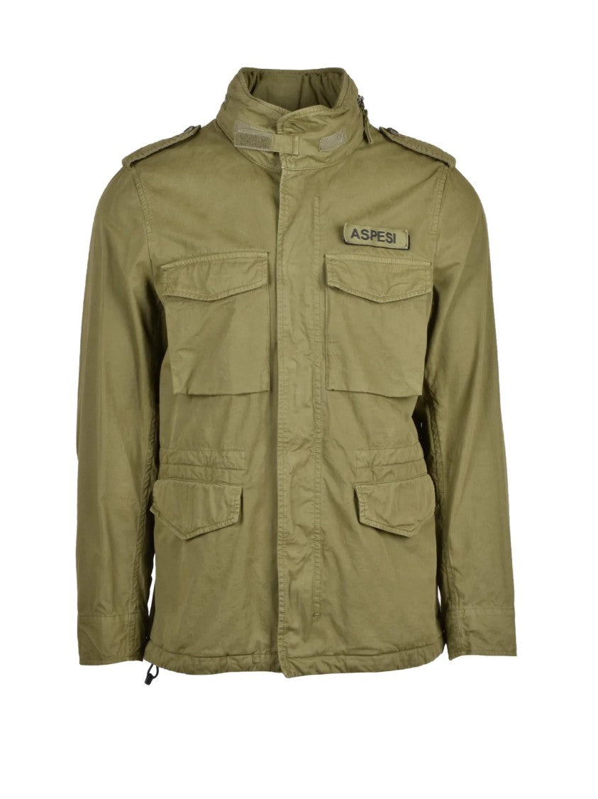 Aspesi Lightweight Parka With Hidden Hood And Functional Pockets