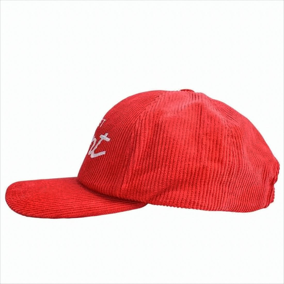 Saint Mxxxxxx Structured Corduroy Cap With Curved Brim And Embroidered Detailing