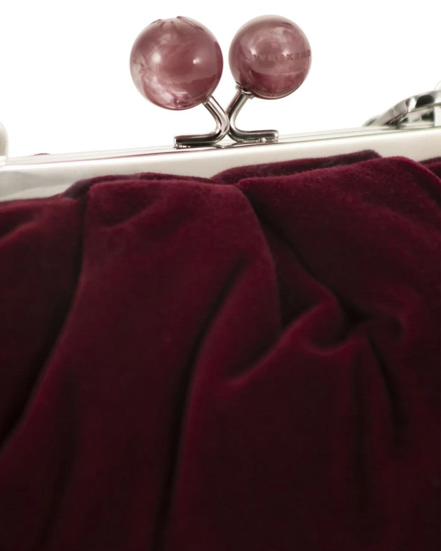 Max Mara Gathered Cotton Velvet Clutch