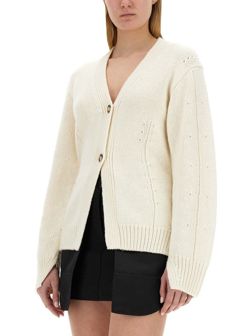 Helmut Lang Tailored Cardigan With Deep V-Neckline