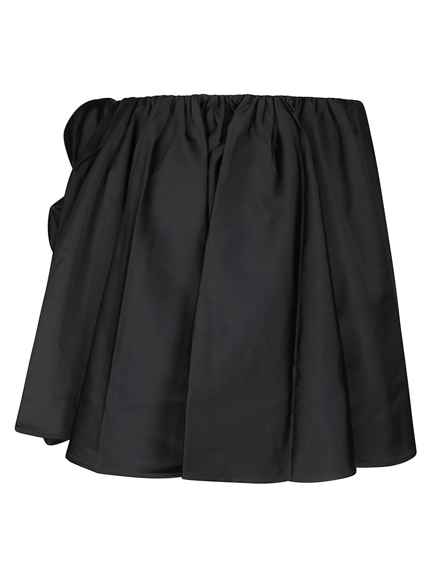 Ganni Draped Satin Mini Skirt