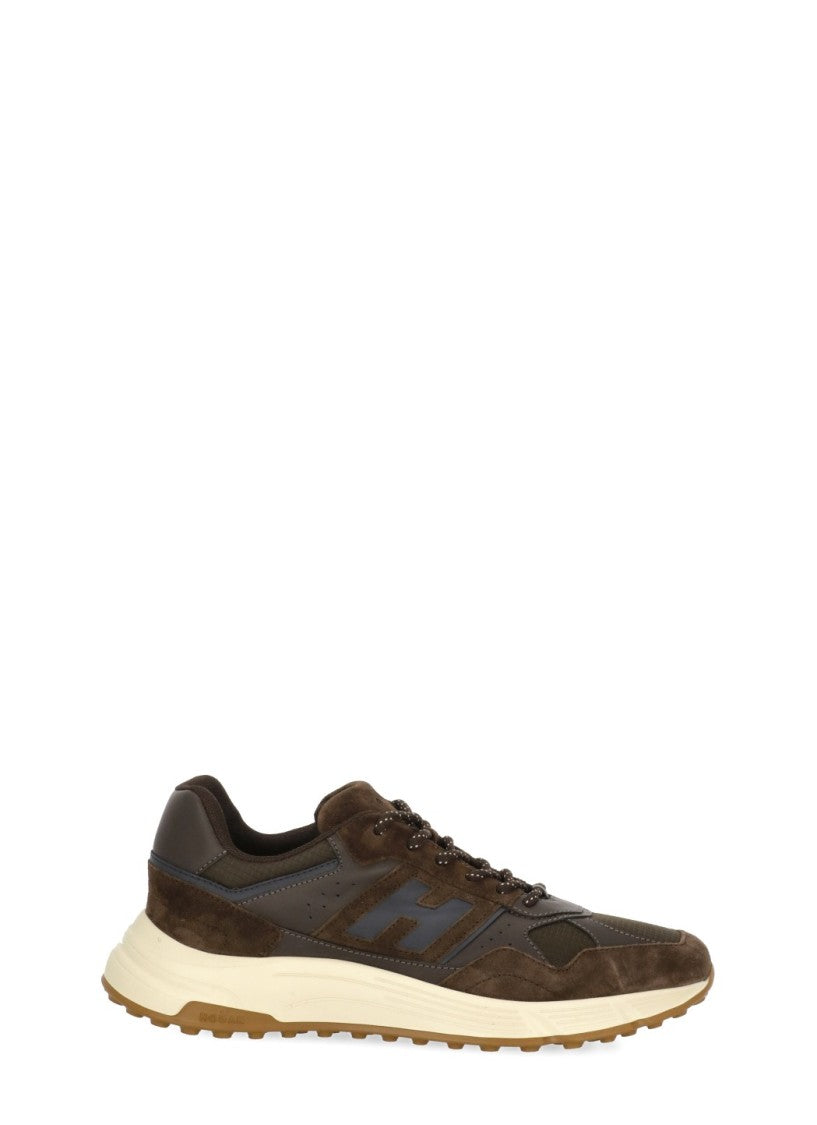 Hogan Brown Suede Low-Top Sneakers