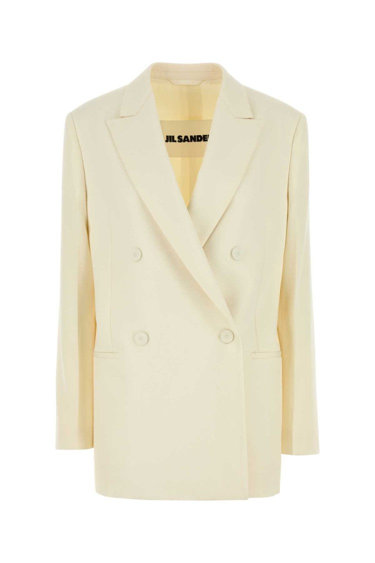 Jil Sander Cream Wool Blazer