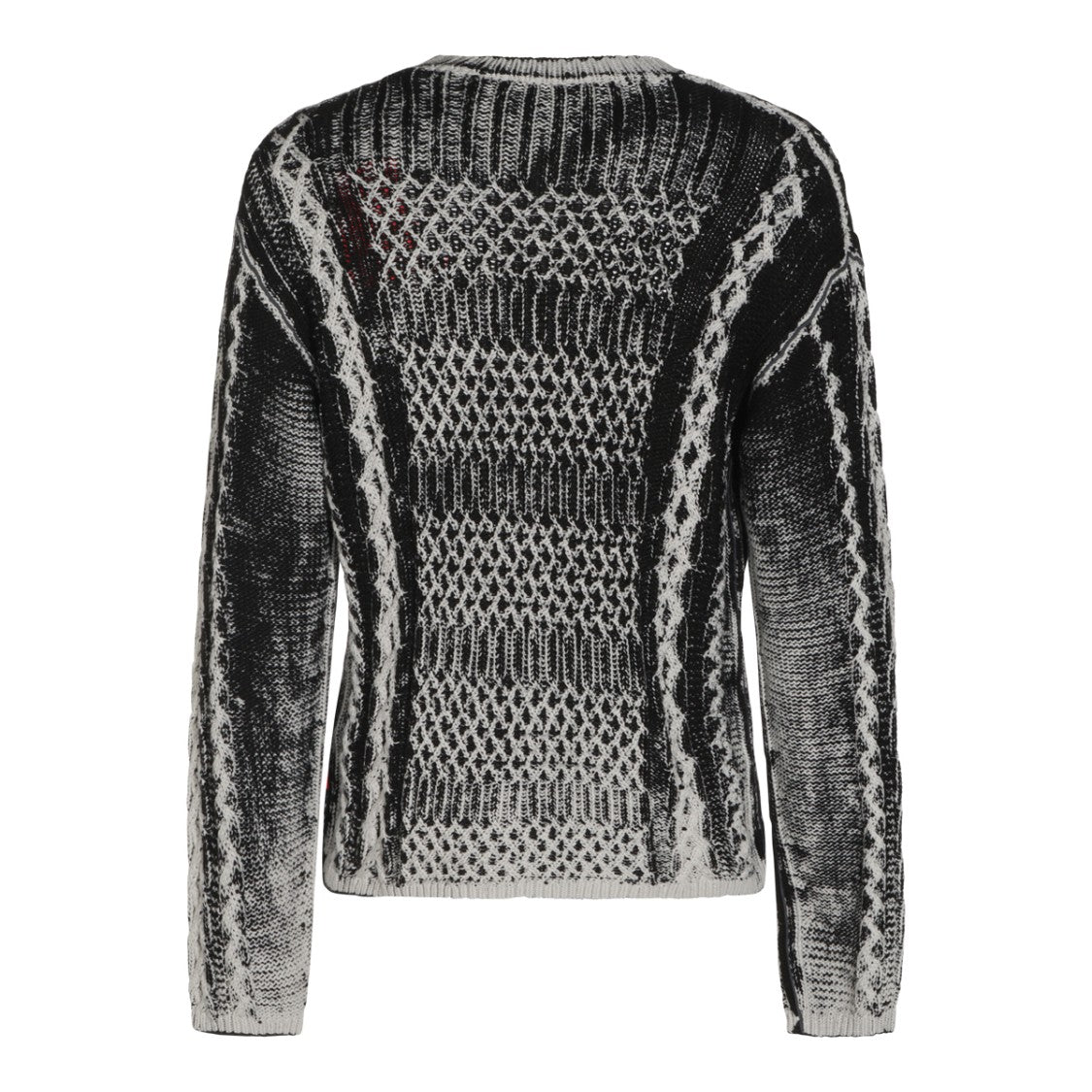 Diesel Textured Knit Sweater With Intricate Cable Design