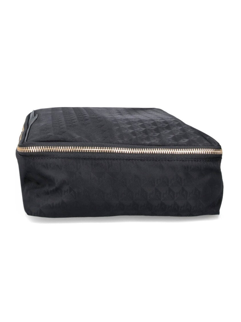 Anya Hindmarch Black Hair Kit Recycled Fabric Pouch