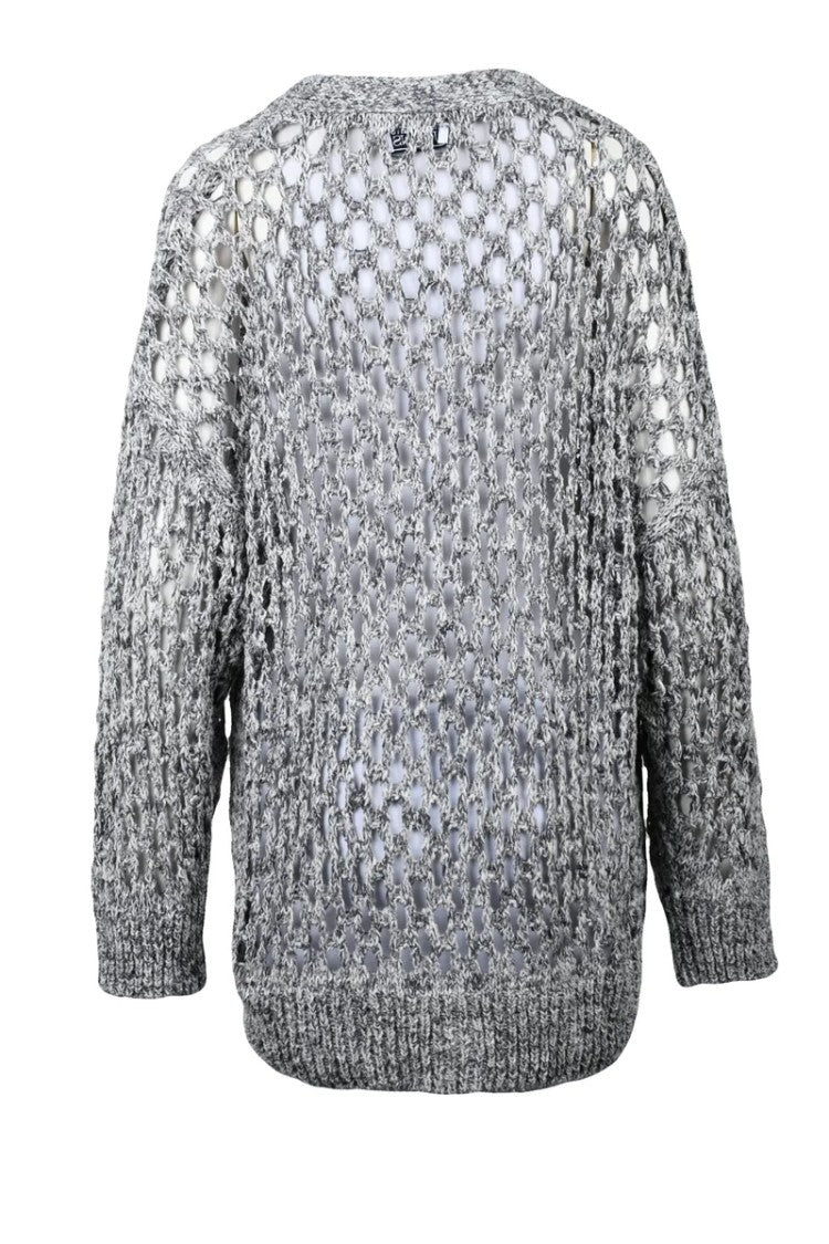 Mo5ch1no Jeans Perforated Cardigan - Grey