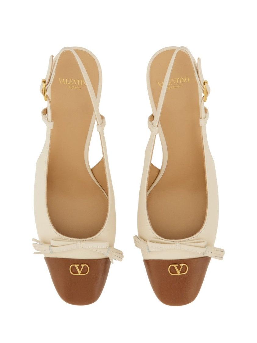Valentino Garavani "Valet Du Roi" Slingback Décolleté In Kidskin