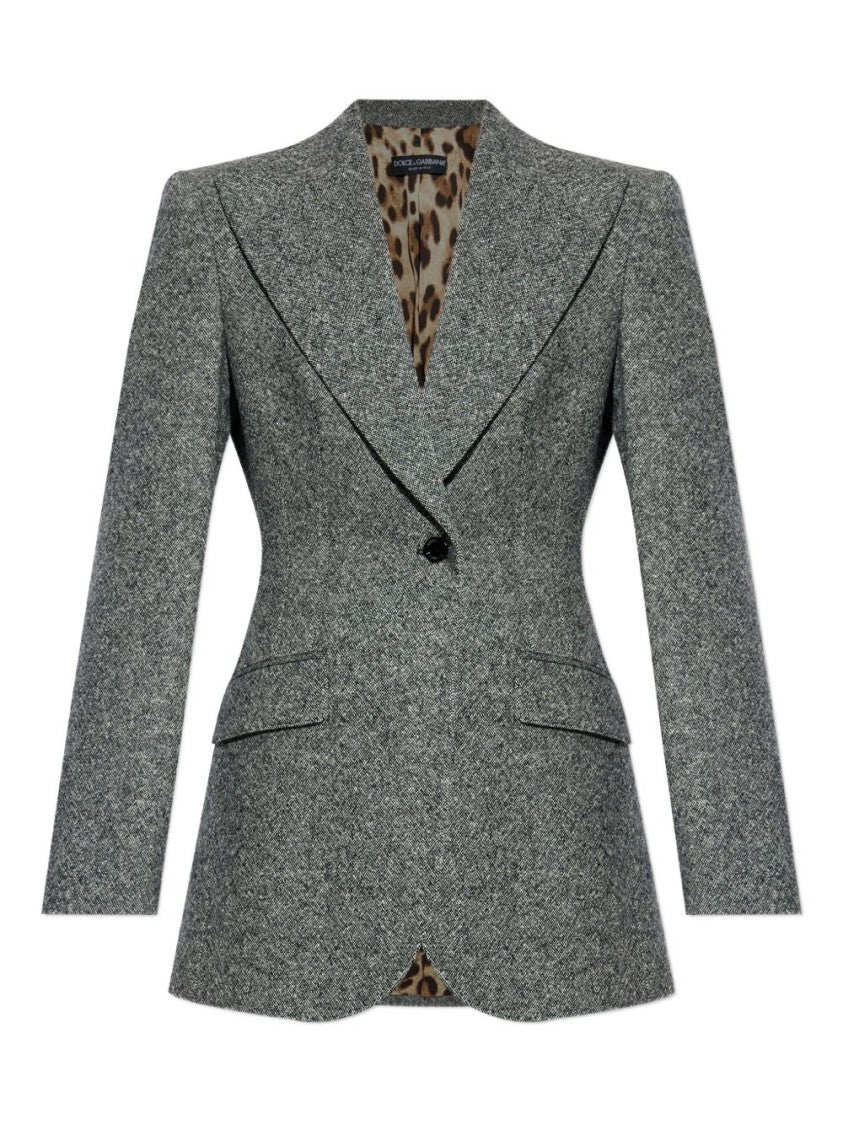 Dolce & Gabbana Tailored Gray Virgin Wool Jacket