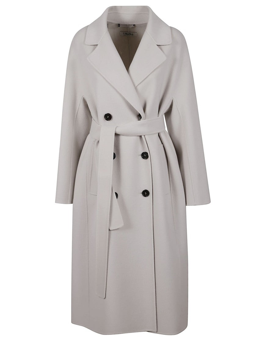 Max Mara Double-Breasted Long Coat With Tailored Silhouette
