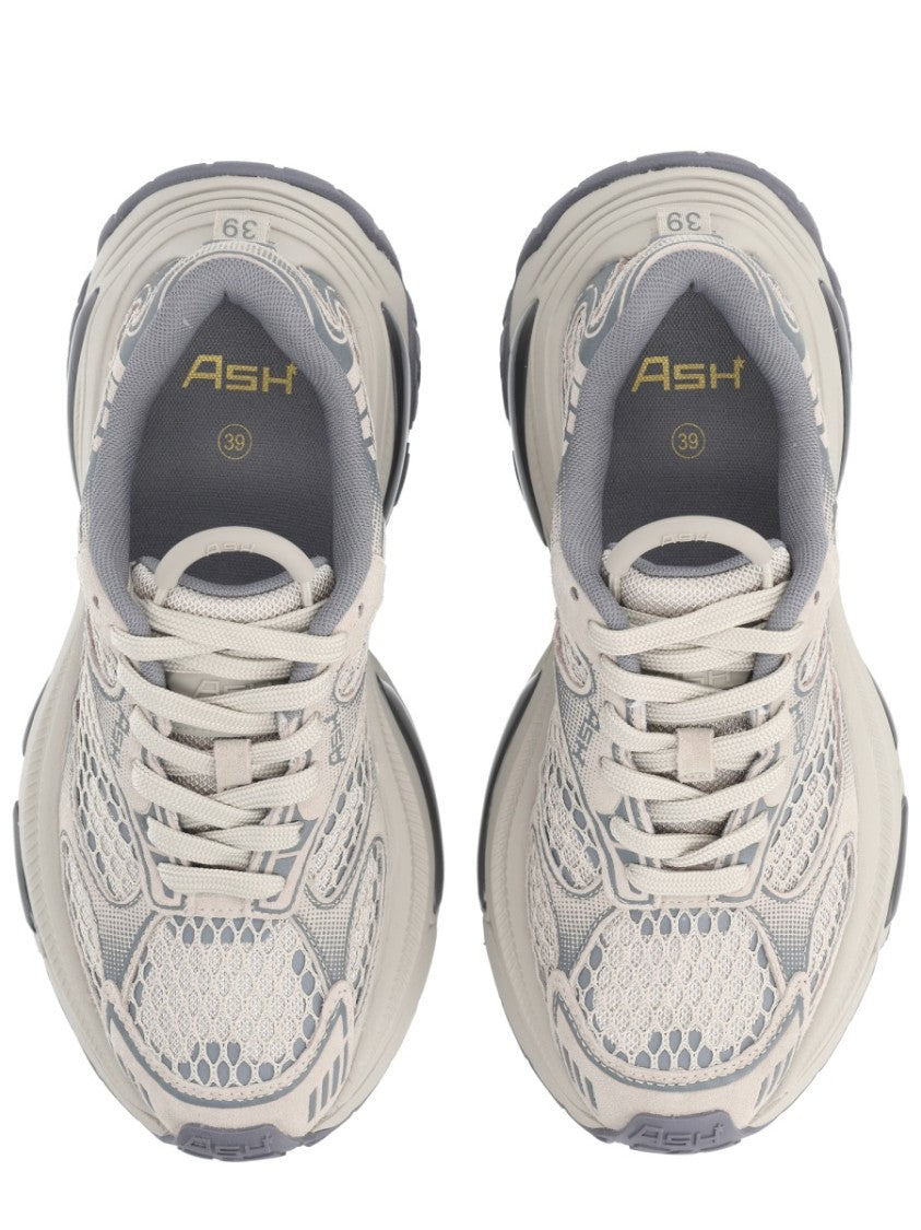 Ash Dragon Breathable Mesh Layered Calfskin Sneakers