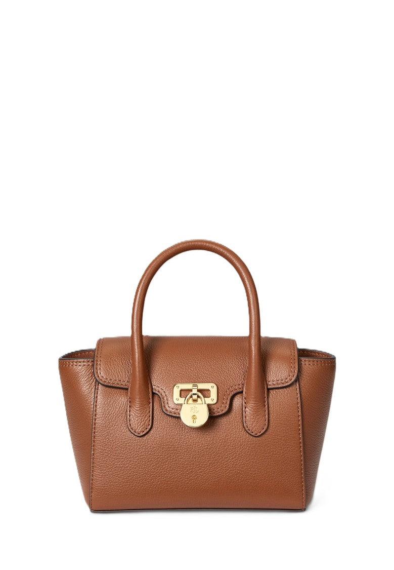 Lauren Ralph Lauren Brown Tnnr Small Rattan Satchel Bag